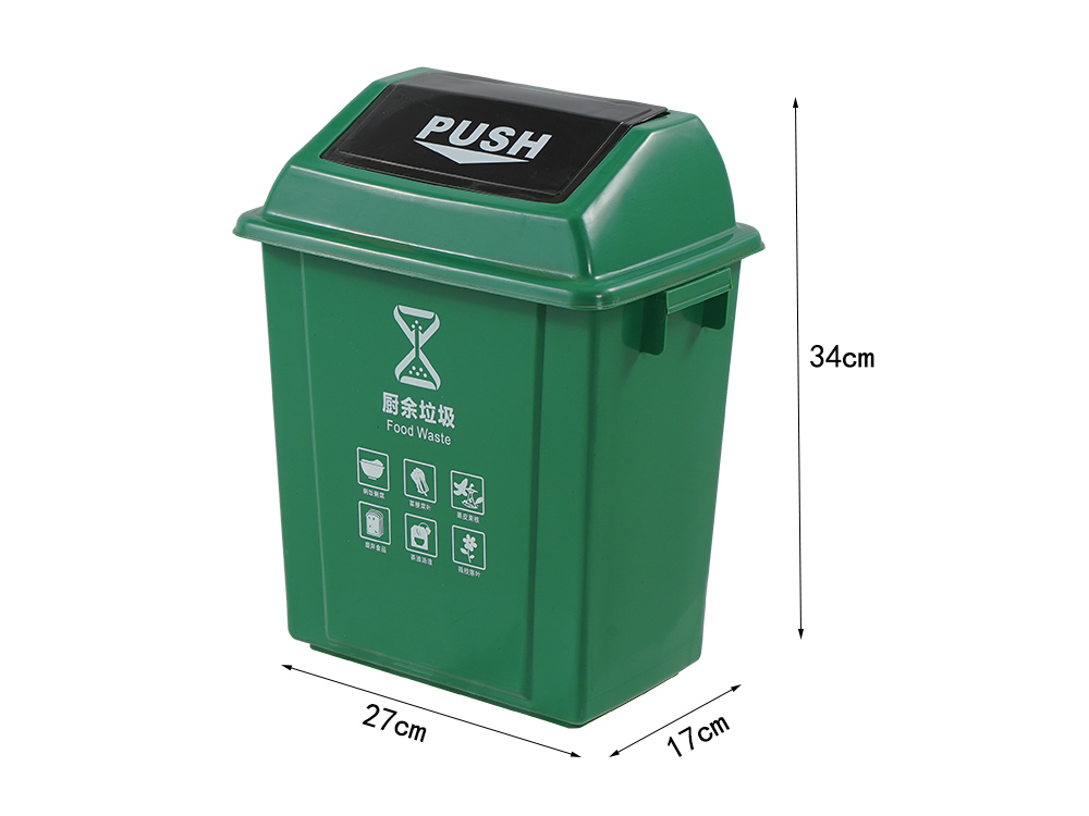 stackable commercial plastic trash bin for kitchen and hotel use