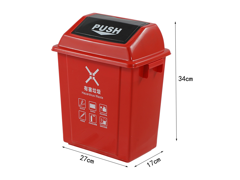 stackable commercial plastic trash bin for kitchen and hotel use