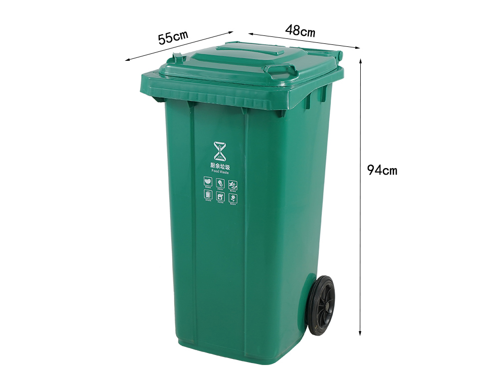 stackable commercial plastic trash bin for kitchen and hotel use