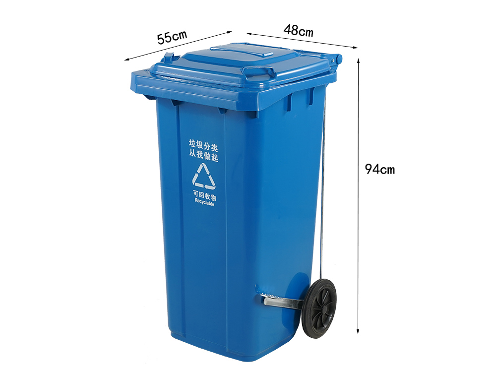 stackable commercial plastic trash bin for kitchen and hotel use