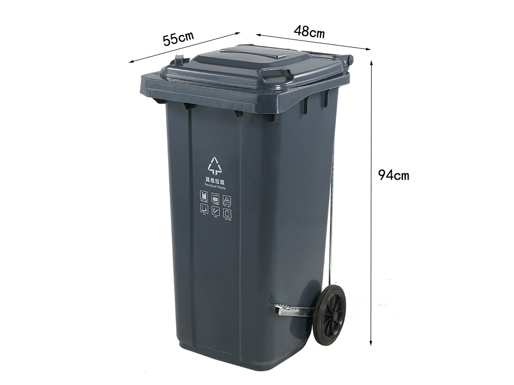stackable commercial plastic trash bin for kitchen and hotel use