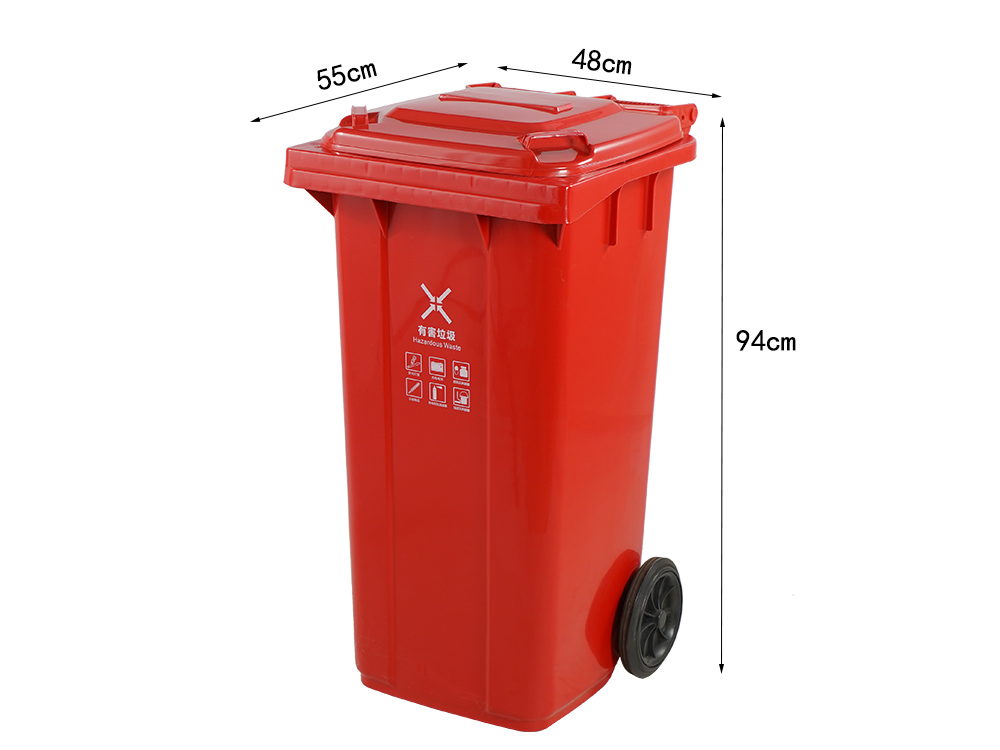 stackable commercial plastic trash bin for kitchen and hotel use