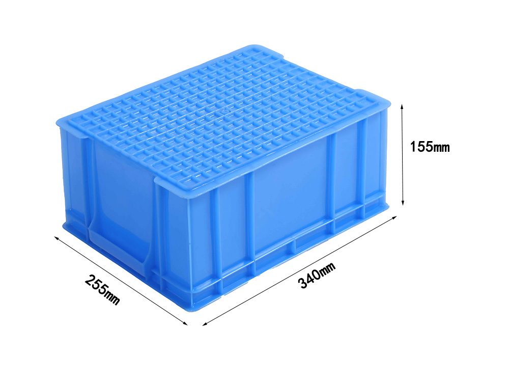 Plastic box 2 Mold Opening Box Blue (back view) by LSY Plastic