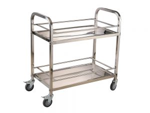 8207 2-Tier Stainless Steel Beverage Cart
