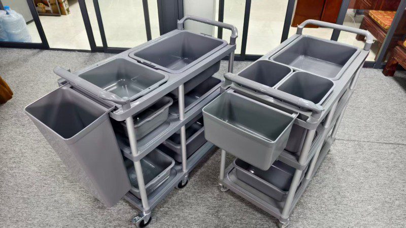 collection cart and collection bins