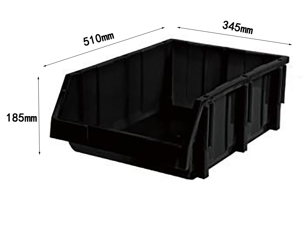 Stackable anti-static storage crate with grip handle