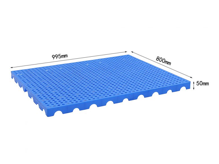 Moulded plastic layer pad 995 x 800 x 50 mm with perforated ventilated deck